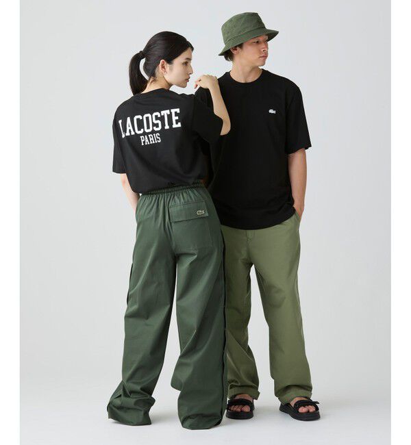 LACOSTE「ヘビーウェイト オーバーサイズバックプリントベーシック半袖Tシャツ」|Tシャツ・カットソー|
