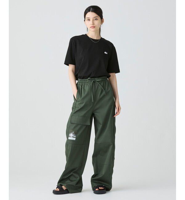 LACOSTE「ヘビーウェイト オーバーサイズバックプリントベーシック半袖Tシャツ」|Tシャツ・カットソー|