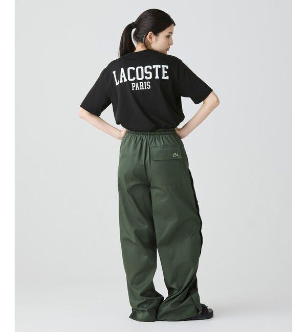 LACOSTE「ヘビーウェイト オーバーサイズバックプリントベーシック半袖Tシャツ」|Tシャツ・カットソー|