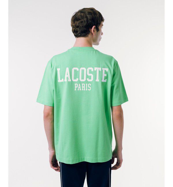 LACOSTE「ヘビーウェイト オーバーサイズバックプリントベーシック半袖Tシャツ」|Tシャツ・カットソー|ライトグリーン