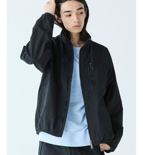 LACOSTE「ヴィンテージウォッシュ加工 ツイルスタンドジップブルゾン / ジップアップブルゾン」|ブルゾン・スタジャン|ブラック