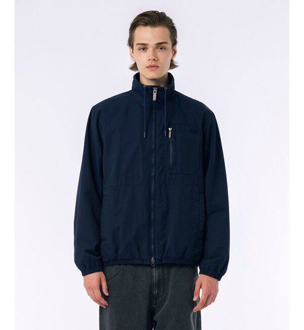 LACOSTE「ヴィンテージウォッシュ加工 ツイルスタンドジップブルゾン / ジップアップブルゾン」|ブルゾン・スタジャン|ダークネイビー