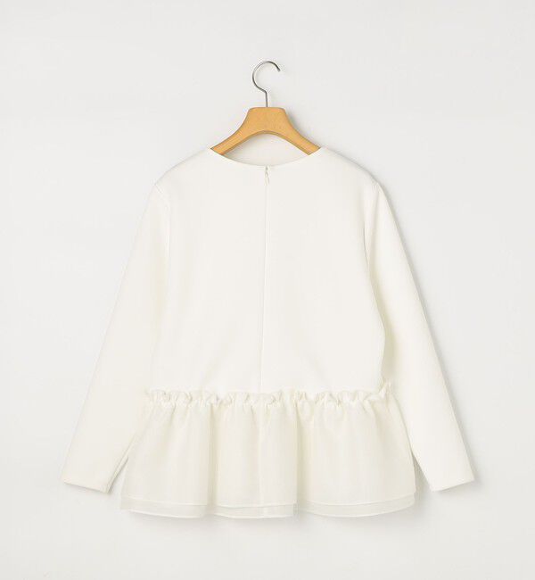 NOLLEY'S sophi「《セットアップ対応》ウォッシャブルダンボール&times;オーガンジーペプラムプルオーバー」|Tシャツ・カットソー|