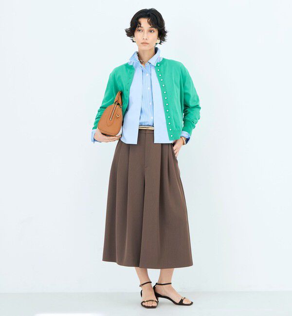 NOLLEY'S「《手洗い可能》コットンテックスクルーネックカーディガン」|カーディガン|