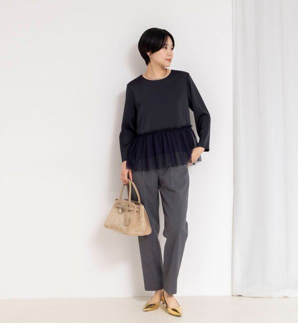 NOLLEY'S「ウォッシャブルオトナサテンペプラムブラウス」|シャツ・ブラウス|