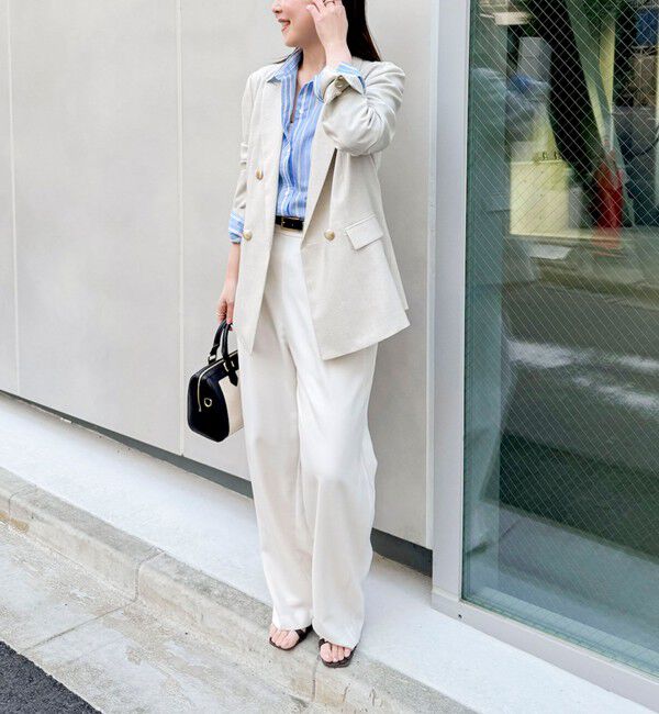 NOLLEY'S sophi「NEW morisachi《セットアップ対応》ウォッシャブルストレッチツイルイージーワイドパンツ」|その他|