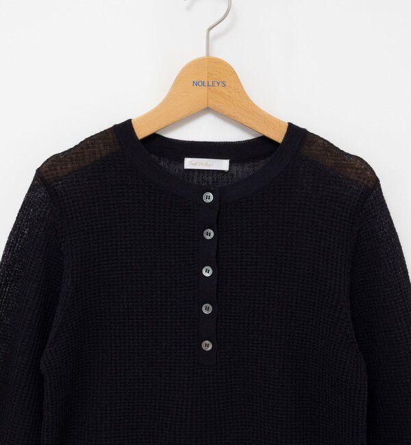 NOLLEY'S「《手洗い可能》ギマポリコットンワッフルヘンリーネックプルオーバー」|ニット・セーター|