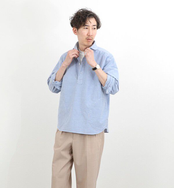 NOLLEY'S goodman「【DANTON/ダントン】DT-B0282SOX ROUND COLLAR P.O SHIRT LS 26SS」|シャツ・ブラウス|