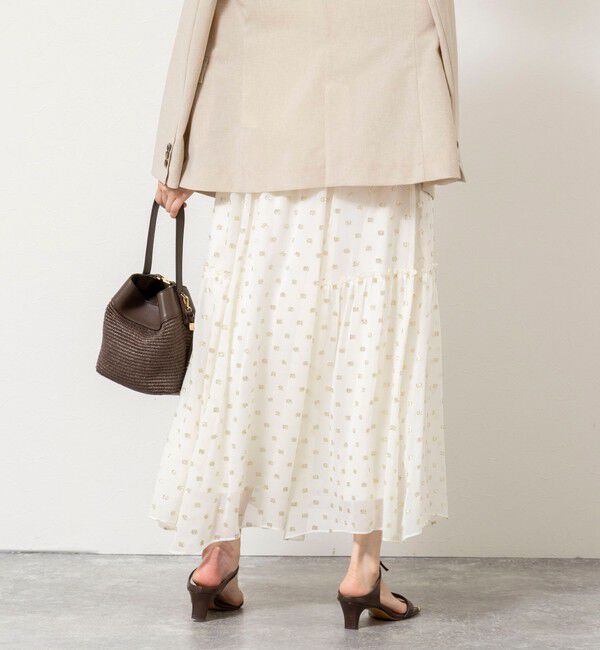 NOLLEY'S sophi「《セットアップ対応》ラメカットジャガードフレアスカート」|フレア|