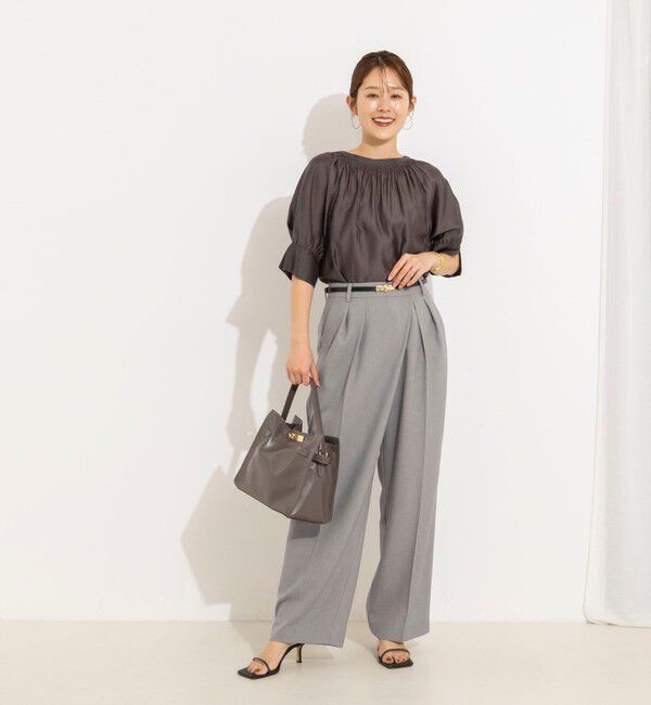 NOLLEY'S「ウォッシャブルラップ風ワイドパンツ」|その他|