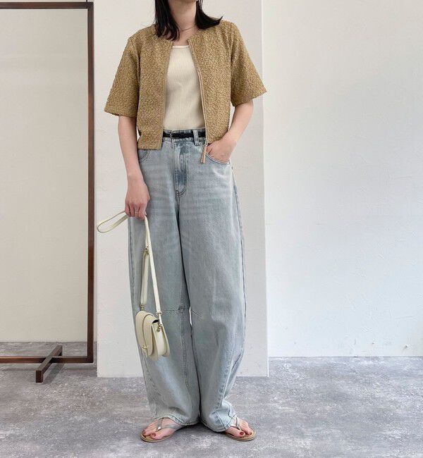 fredy emue「ポコポコZIP半袖カーディガン」|カーディガン|