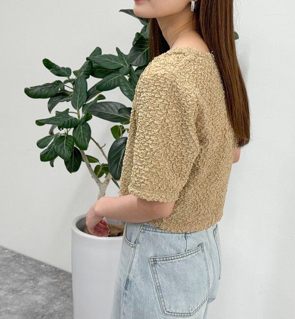 fredy emue「ポコポコZIP半袖カーディガン」|カーディガン|