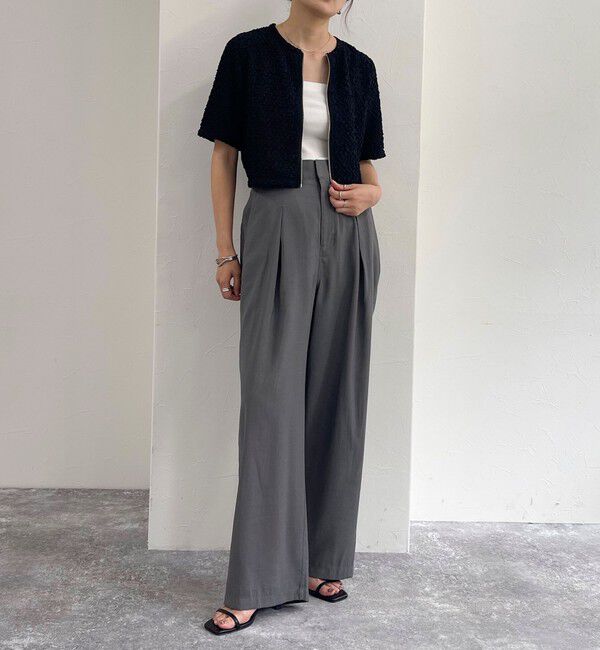 fredy emue「ポコポコZIP半袖カーディガン」|カーディガン|