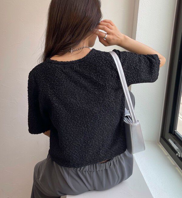 fredy emue「ポコポコZIP半袖カーディガン」|カーディガン|