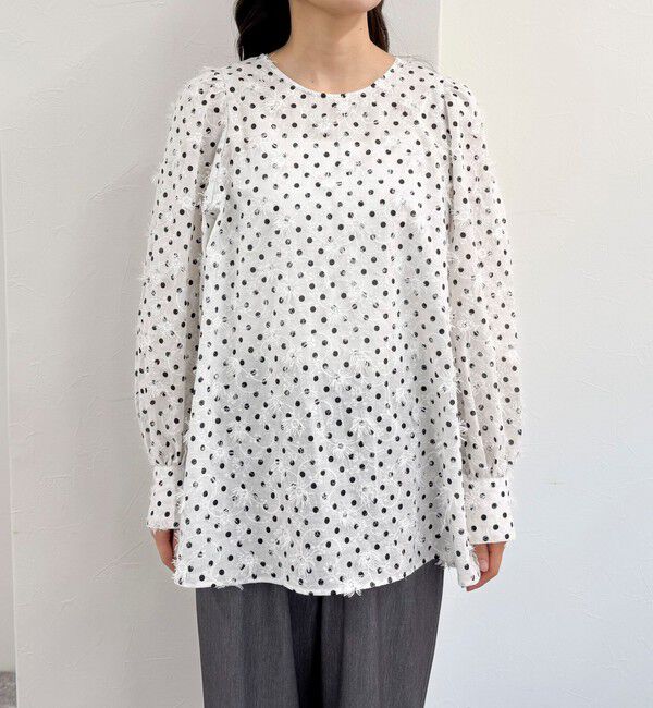 fredy emue「3D刺繍ドットチュニックブラウス」|シャツ・ブラウス|