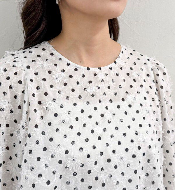 fredy emue「3D刺繍ドットチュニックブラウス」|シャツ・ブラウス|