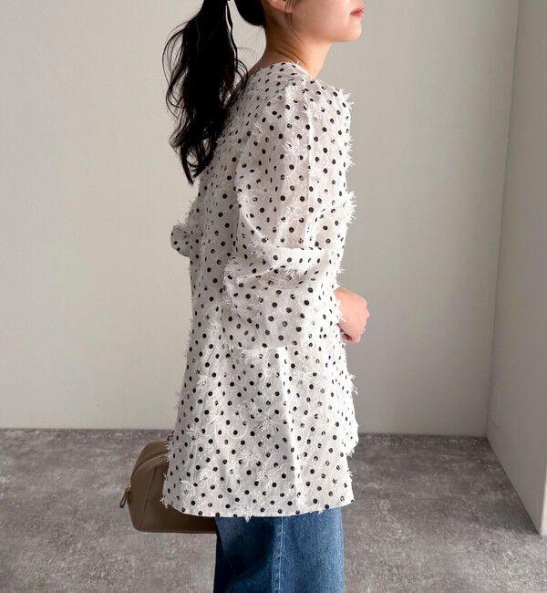 fredy emue「3D刺繍ドットチュニックブラウス」|シャツ・ブラウス|