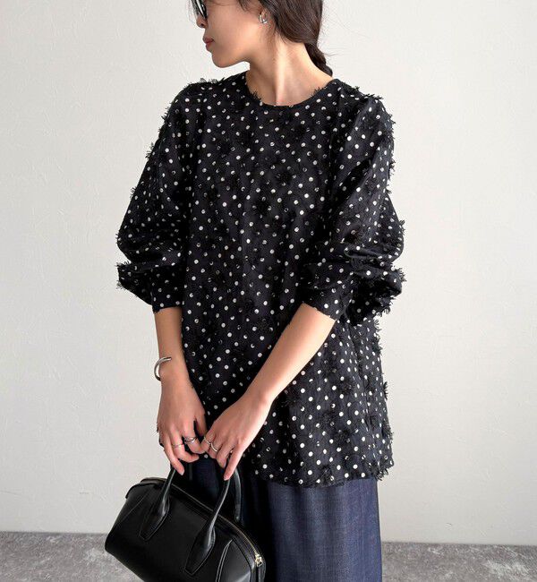 fredy emue「3D刺繍ドットチュニックブラウス」|シャツ・ブラウス|