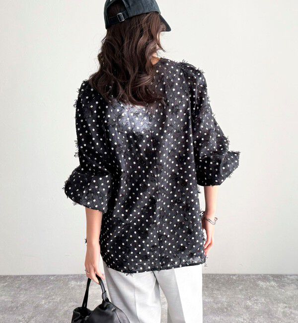 fredy emue「3D刺繍ドットチュニックブラウス」|シャツ・ブラウス|