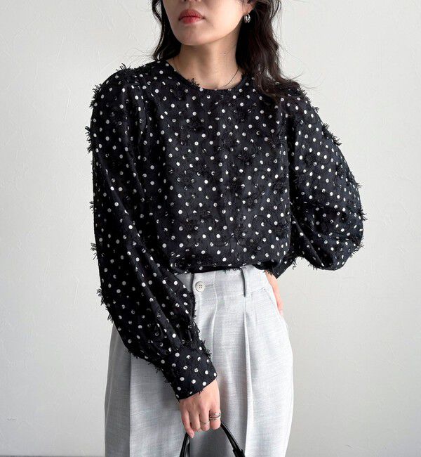 fredy emue「3D刺繍ドットチュニックブラウス」|シャツ・ブラウス|