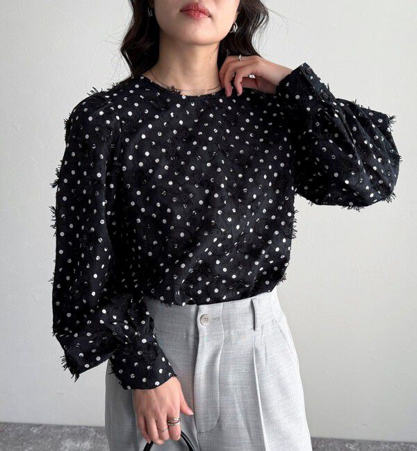 fredy emue「3D刺繍ドットチュニックブラウス」|シャツ・ブラウス|