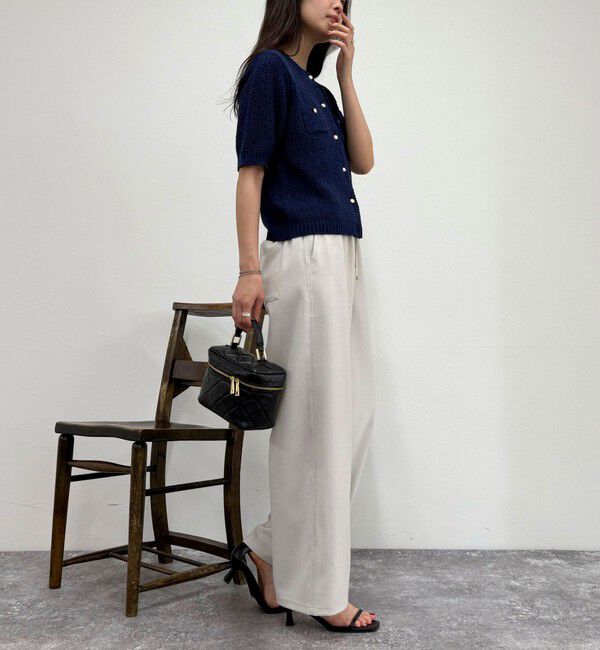 fredy emue「【低身長サイズ34有り】ドライポリイージーセミワイドパンツ」|チノ|