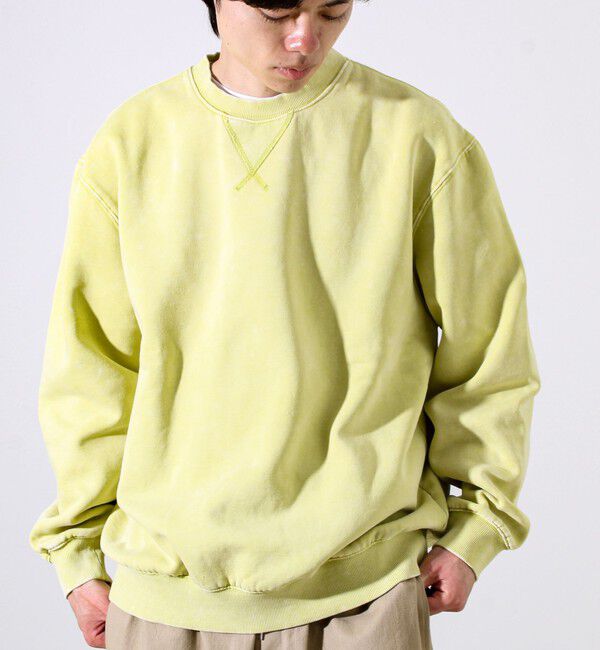 GLOSTER「【雪の色ムラ】カラフルスノーパウダー裏起毛スウェット」|スウェット・ジャージ|イエロー