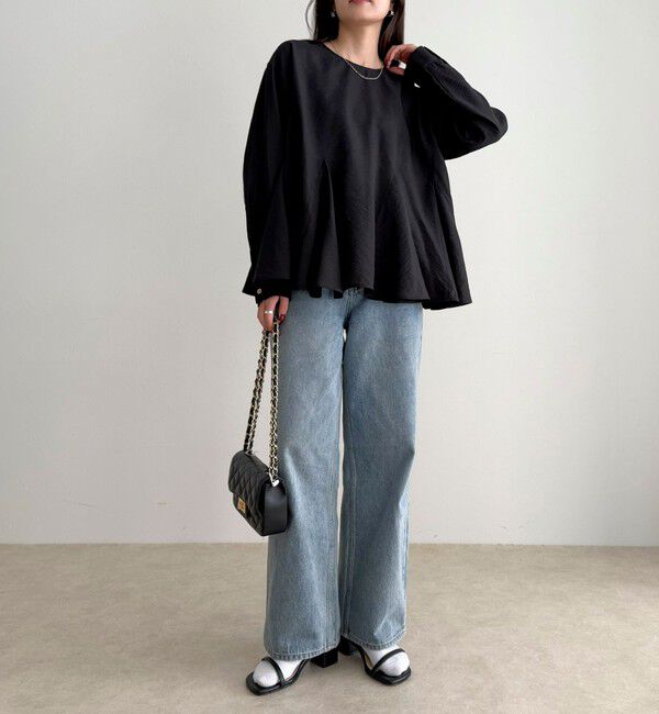 fredy emue「ペプラムシアーボリュームブラウス」|シャツ・ブラウス|