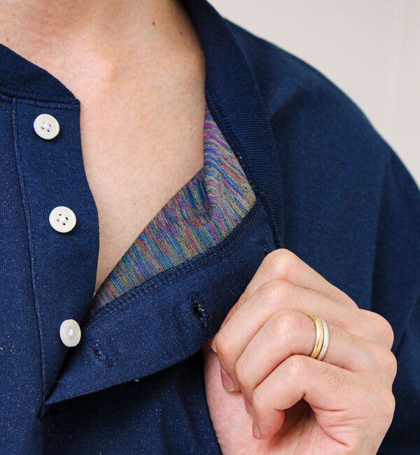 GLOSTER「【BOY刺繍】裏グラデーション ヘンリーネック ロンT」|Tシャツ・カットソー|