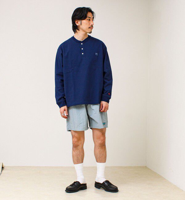 GLOSTER「【BOY刺繍】裏グラデーション ヘンリーネック ロンT」|Tシャツ・カットソー|