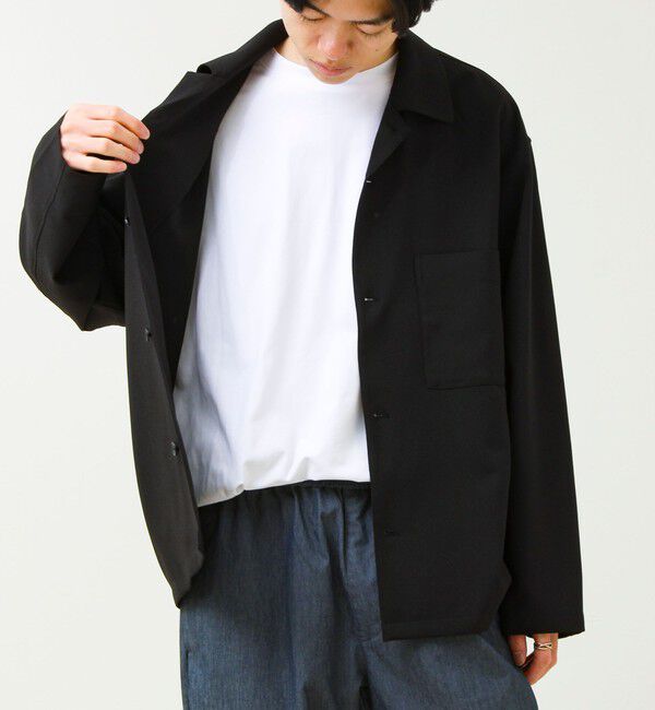 GLOSTER「【春夏に着たい上品素材】リネンタッチドビーワークシャツ」|シャツ・ブラウス|