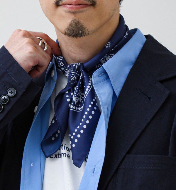 GLOSTER「【イタリア製】バンダナ柄ペイズリースカーフ」|バンダナ・スカーフ|