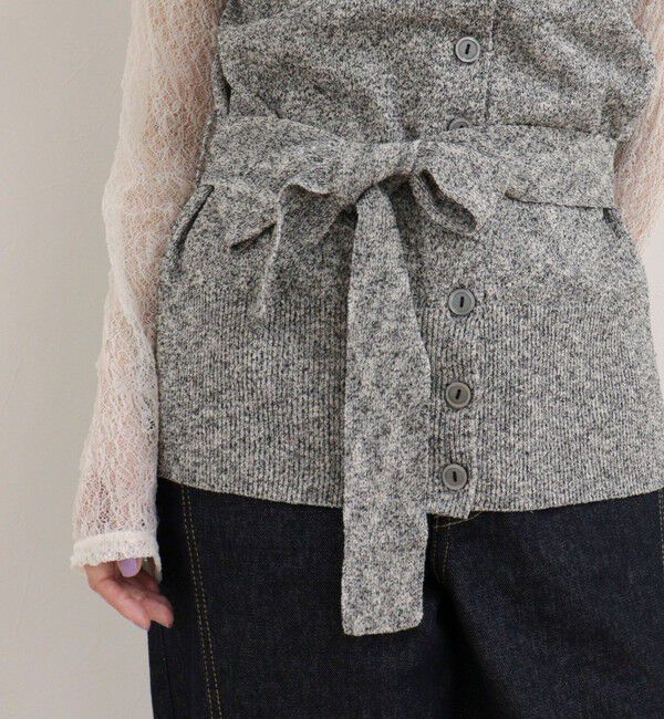fredy emue「ベルト付きニットベスト」|ベスト・ジレ|