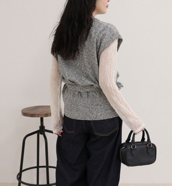 fredy emue「ベルト付きニットベスト」|ベスト・ジレ|