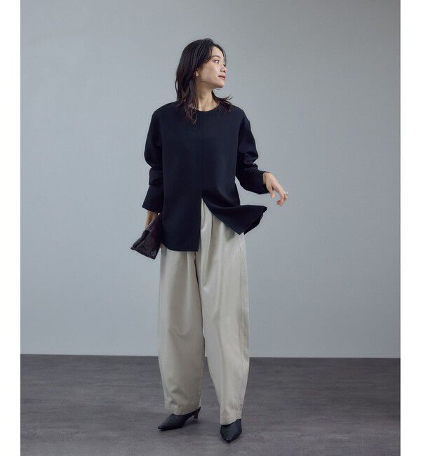 SALON adam et rope'「【W S（ドゥーブル）】ポインテッドトゥ レザーヒールショートブーツ」|ロングブーツ|