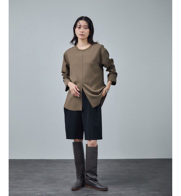 SALON adam et rope'「ダブルクロスロングTシャツブラウス / セットアップ対応」|シャツ・ブラウス|