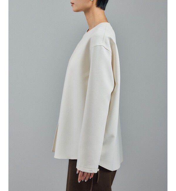 SALON adam et rope'「ダブルクロスロングTシャツブラウス / セットアップ対応」|シャツ・ブラウス|