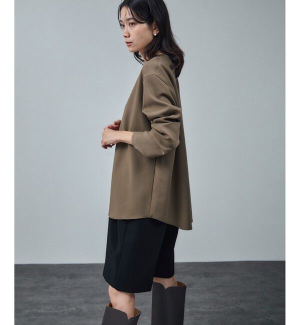 SALON adam et rope'「ダブルクロスロングTシャツブラウス / セットアップ対応」|シャツ・ブラウス|