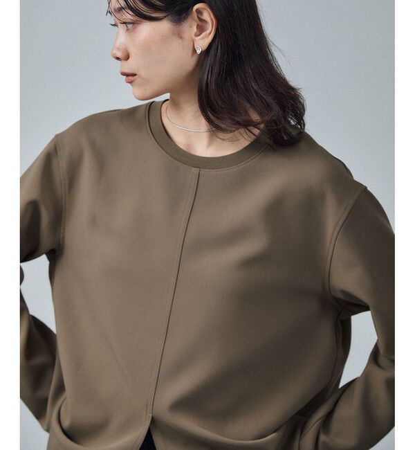 SALON adam et rope'「ダブルクロスロングTシャツブラウス / セットアップ対応」|シャツ・ブラウス|