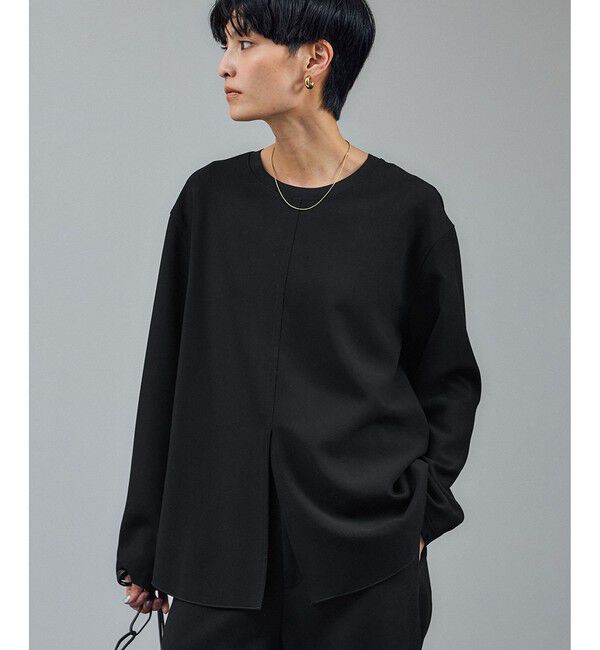 SALON adam et rope'「ダブルクロスロングTシャツブラウス / セットアップ対応」|シャツ・ブラウス|