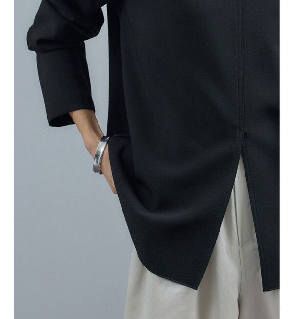 SALON adam et rope'「ダブルクロスロングTシャツブラウス / セットアップ対応」|シャツ・ブラウス|