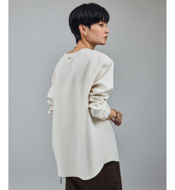 SALON adam et rope'「ダブルクロスロングTシャツブラウス / セットアップ対応」|シャツ・ブラウス|