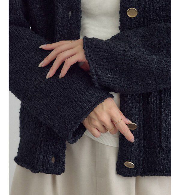 SALON adam et rope'「Vネックジャケットカーディガン」|カーディガン|