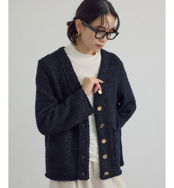 SALON adam et rope'「Vネックジャケットカーディガン」|カーディガン|