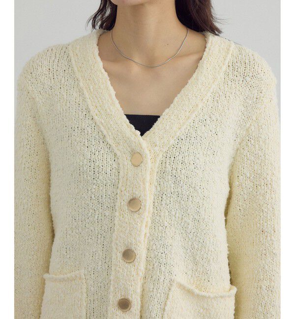 SALON adam et rope'「Vネックジャケットカーディガン」|カーディガン|