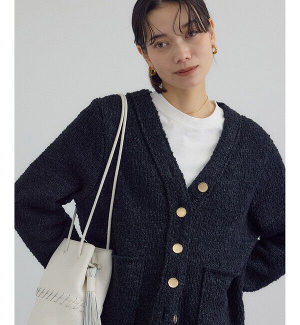 SALON adam et rope'「Vネックジャケットカーディガン」|カーディガン|