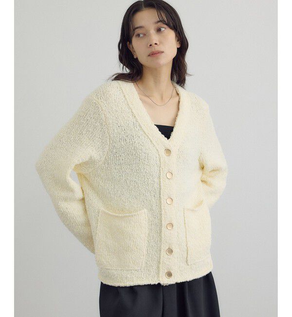 SALON adam et rope'「Vネックジャケットカーディガン」|カーディガン|オフホワイト(15)