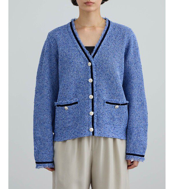 SALON adam et rope'「ツイーディーニットカーディガン」|カーディガン|