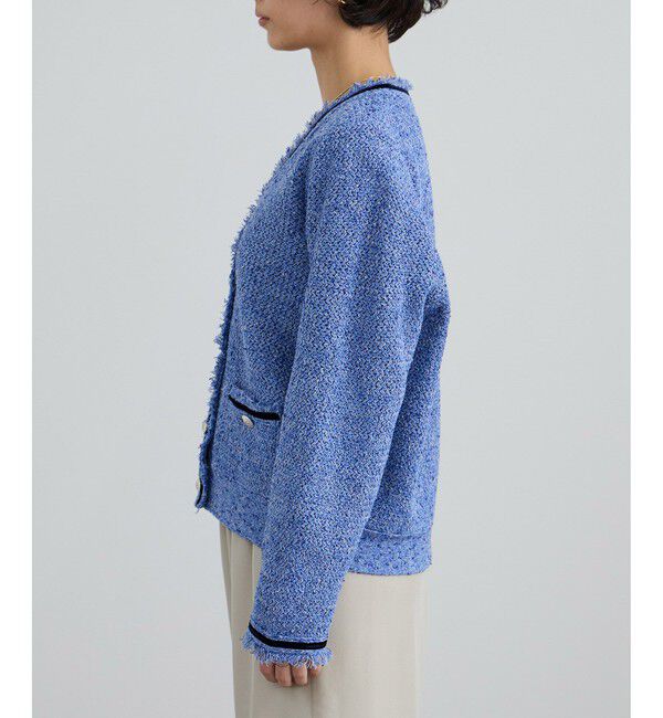 SALON adam et rope'「ツイーディーニットカーディガン」|カーディガン|