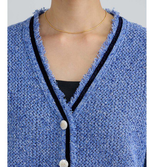 SALON adam et rope'「ツイーディーニットカーディガン」|カーディガン|